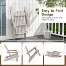 Folding Adirondack Chair Set of 2 with High Backrest and Wide Armrests