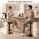 Adjustable Swivel Bar Stools Set of 4 with Padded Seats