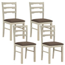 Upholstered Dining Chairs Set of 4 with Wood Frame