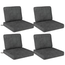 Set of 4 Outdoor Patio Cushion Set with Removable Covers