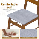 Upholstered Dining Chairs Set of 4 with Solid Wood Legs