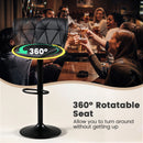 Swivel Bar Stools Set of 4 with Adjustable Height