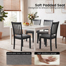 Upholstered Dining Chairs Set of 4 with Rubber Wood Frame