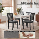 Upholstered Dining Chairs Set of 4 with Rubber Wood Frame