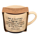 She Is Clothed In Leggings & Eats Without Fear Of The Future Mug | Stoneware Coffee Tea Mug | 15oz.