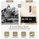 8 Cubbies Shoe Organizer with 500 LBS Weight Capacity