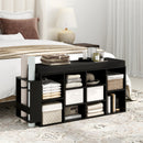 Shoe Storage Bench with Umbrella Stand 10-Cubby Entryway Shoe Rack Organizer