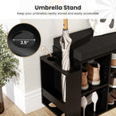 Shoe Storage Bench with Umbrella Stand 10-Cubby Entryway Shoe Rack Organizer