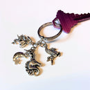 Silver Unicorn Fantasy Charms Lightweight Keychain in Silver