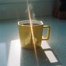 Sippin' Hexagon Mug and Saucer Set in Peach, Black Dot, and Honey | Gift for Her