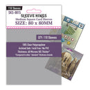 Medium Square Card Sleeves (80x80mm) 110 Pack, 60 Micron, SKS-8815