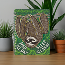 Sloth Nap All Day Sleep All Night Spiral Notebook | 120 Lined Pages | 9" x 7"