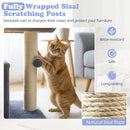 Small Cat Tree with Large Padded Plush Perch for Indoor Cats