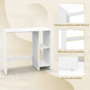 Small Computer Desk with Storage and Adjustable Shelf