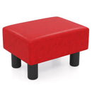 Small PU Leather Rectangular Seat Ottoman Footstool