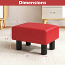 Small PU Leather Rectangular Seat Ottoman Footstool
