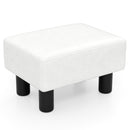 Small PU Leather Rectangular Seat Ottoman Footstool