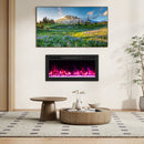 Smart WiFi Electric Fireplace Wall Mounted & Recessed 750W/1500W Heater
