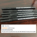 Smash the Patriarchy 6 Pens Black Sparkle Pen Pack