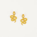 Snake Post Earrings in Gold | Fair Trade Handmade in Guatemala