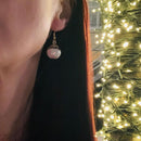 Snow Globe Xmas Party Earrings | Shimmery Snowballs Novelty Holiday Earrings