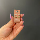 Social Butterfly Silver and Gold Rhinestone Stud Earrings Set | 2 Pairs on a Gift Tag