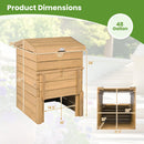 Solid Wood Compost Bin with Lockable Sliding Door and Flip