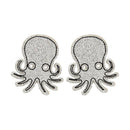 Sourpuss Silver Glitter Octopus Hair Clips Set of 2 | Nautical Rockabilly Hair Accessories