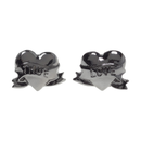 Sourpuss True Love Stud Earrings | Tattoo Heart Jewelry | Rockabilly Romantic Accessories