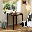 Square Dining Table with Solid Wood Frame for 4-Person