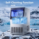 Stainless Steel Spary Ice Maker with 30 LBS Storage Capacity and 80 LBS Per Day