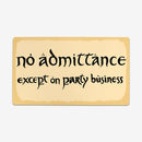 No Admittance Playmat
