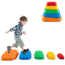 Stepping Stone for Kids 5Pcs Non-Slip Toddler River Stone Set-Multicolor