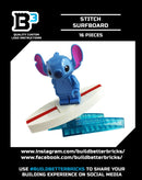 Surf's Up! Stitch LEGO Minifigue with custom Surfboard