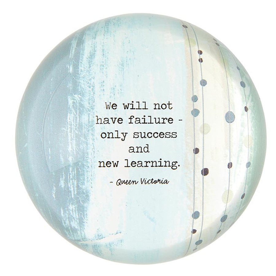 Success And New Learning Glass Dome Paperweight | Paper Document Holder |  3