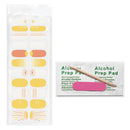 Sunny Daze Nail Wrap Kit | Yellow Sun Shine Nail Care Arts Tools Accessories | On-the-go Travel Kit