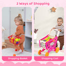Supermarket Playset for Kids 76 PCS Pretend Play Grocery Store Set with Shopping Cart