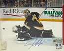 Jeremy Swayman Glove Save Boston Bruins Autographed 16" x 20" Hockey Photo