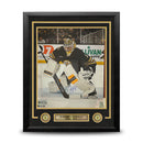 Jeremy Swayman in Goal Boston Bruins Autographed 11" x 14" Framed Hockey Photo