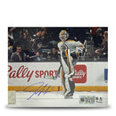 Jeremy Swayman Warming Up Boston Bruins Autographed 8" x 10" Hockey Photo
