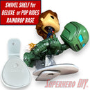 Swivel Shelf for Pop! Rides or Deluxe Funko Pops with Raindrop Base | Includes Mounting Screw