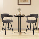 Swivel Bar Stool Set of 2 Counter Height Chairs with Curved Back and Arms