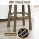 Swivel Bar Stools Set of 2 Linen Fabric Upholstered Barstools with Back-31.5 Inches