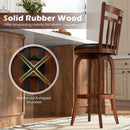 Swivel Bar Stools Set of 2 Counter Height Faux Leather Upholstered Barstools