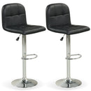 Swivel Bar Stools Set of 2 with Footrests and Metal Base