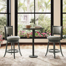Swivel Bar Stools Set of 2 with Soft-padded Back and Seat