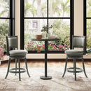 Swivel Bar Stools Set of 2 with Soft-padded Back and Seat