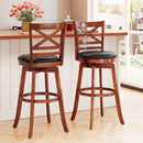 Swivel Barstools Set of 2 with Backrest and Footrest