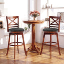 Swivel Barstools Set of 2 with Backrest and Footrest