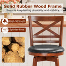 Swivel Barstools Set of 2 with Backrest and Footrest